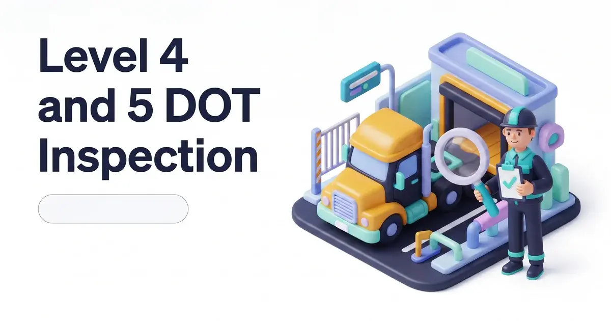 level 4 and 5 dot inspection vehicle only